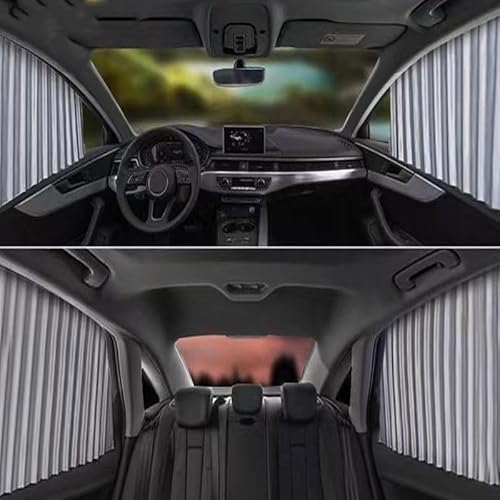 Auto Sonnenschutz Vorhang für Opel Movano B Combi 2010-2019, Sonnenschutz Seitenscheiben Sonnenblende Magnetisch UV-Schutz Hitzeschutz Fenster Vorhang Autozubehör,B von OTJSM