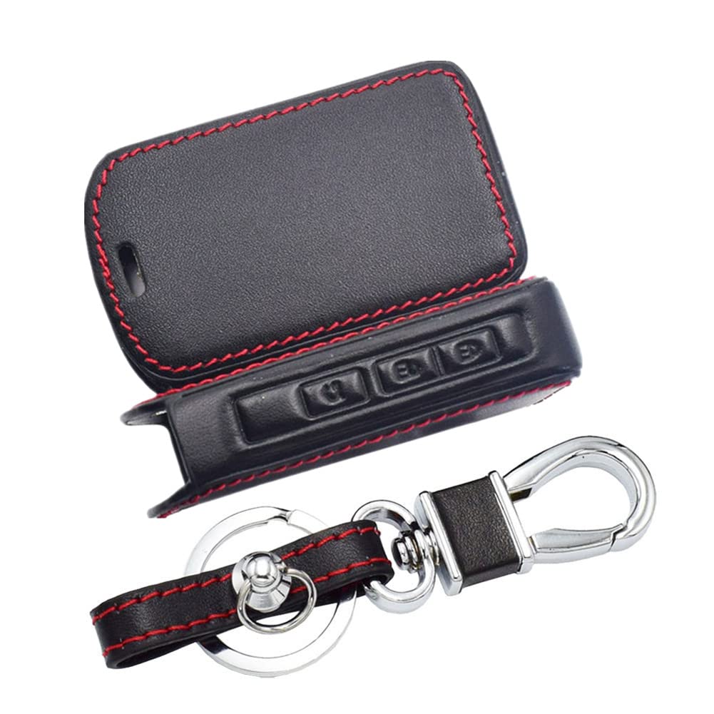 OTMIK Leder Auto Smart Key Protector Case Cover Schlüsseltasche Schlüsselanhänger für Mazda Alexa CX4 CX5 CX-5 CX8 CX-30 CX30 2019-2022 3 Tasten von OTMIK