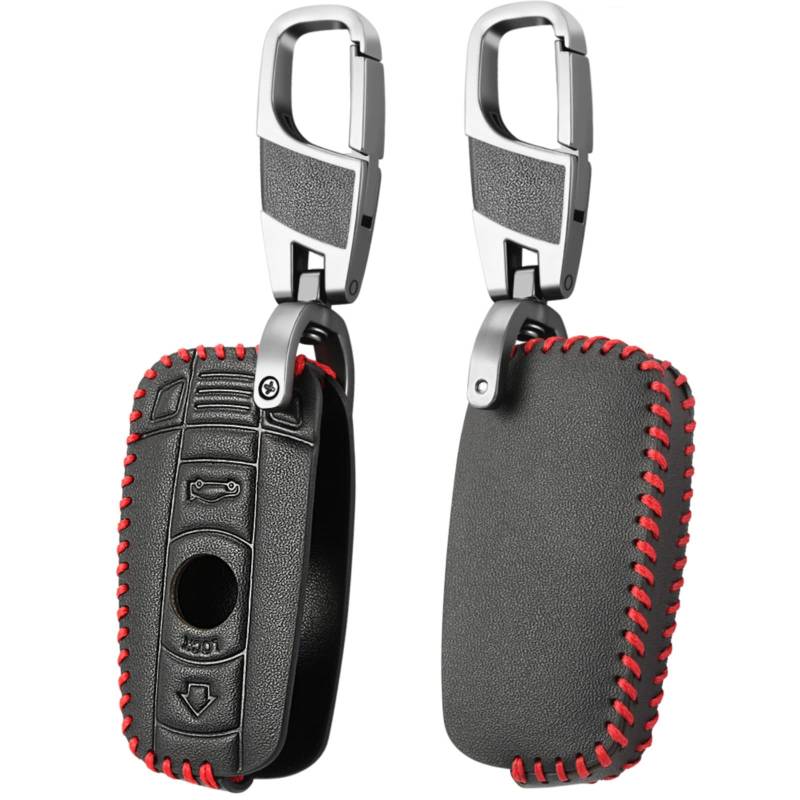 OTMIK Leder Auto Smart Key Protector Case Cover Schlüsseltasche Schlüsselbund für b-m-w E90 E60 E70 E87 3 5 6 Serie M3 M5 X1 X5 X6 Z4 Key Shell Zubehör von OTMIK