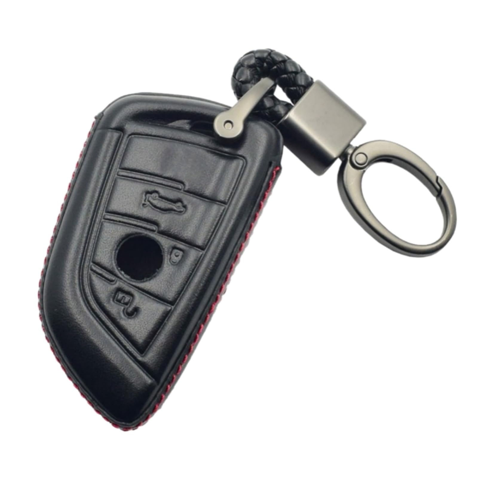 OTMIK Leder Auto Smart Schlüsselabdeckung Schlüsselanhänger für BMW 2 3 5 6 7er GT5 M4 M5 X1 X2 X3 X5 X5M X6 X6M X7 Schlüsselschalen Zubehör (3 Knöpfe) von OTMIK