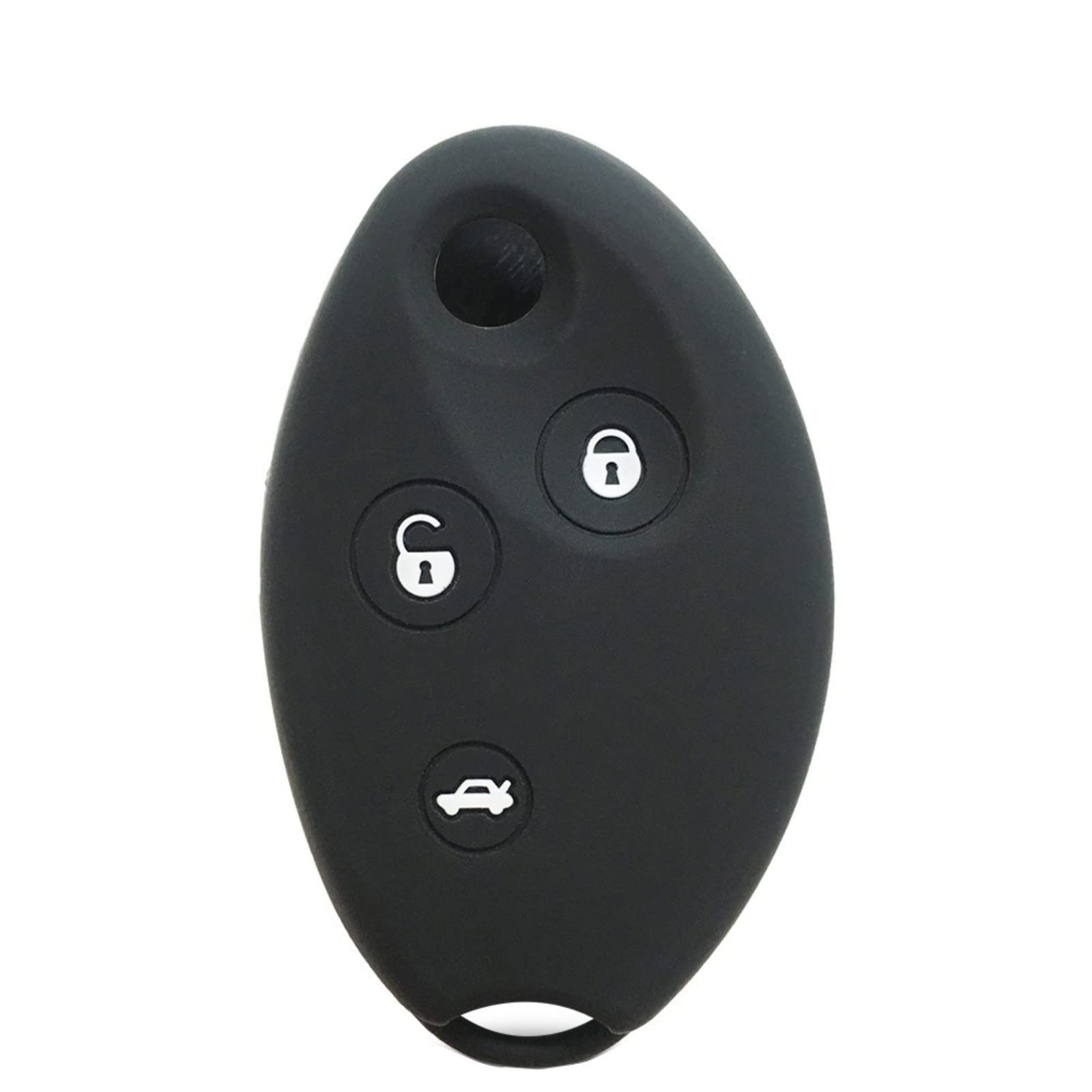 OTMIK Silikon Auto Schlüssel Abdeckung passend für Citroen C3 C4 C5 C6 C8 Xsara Picasso Saxo 3 Knopf Schlüsselhülle Zubehör (Schwarz) von OTMIK
