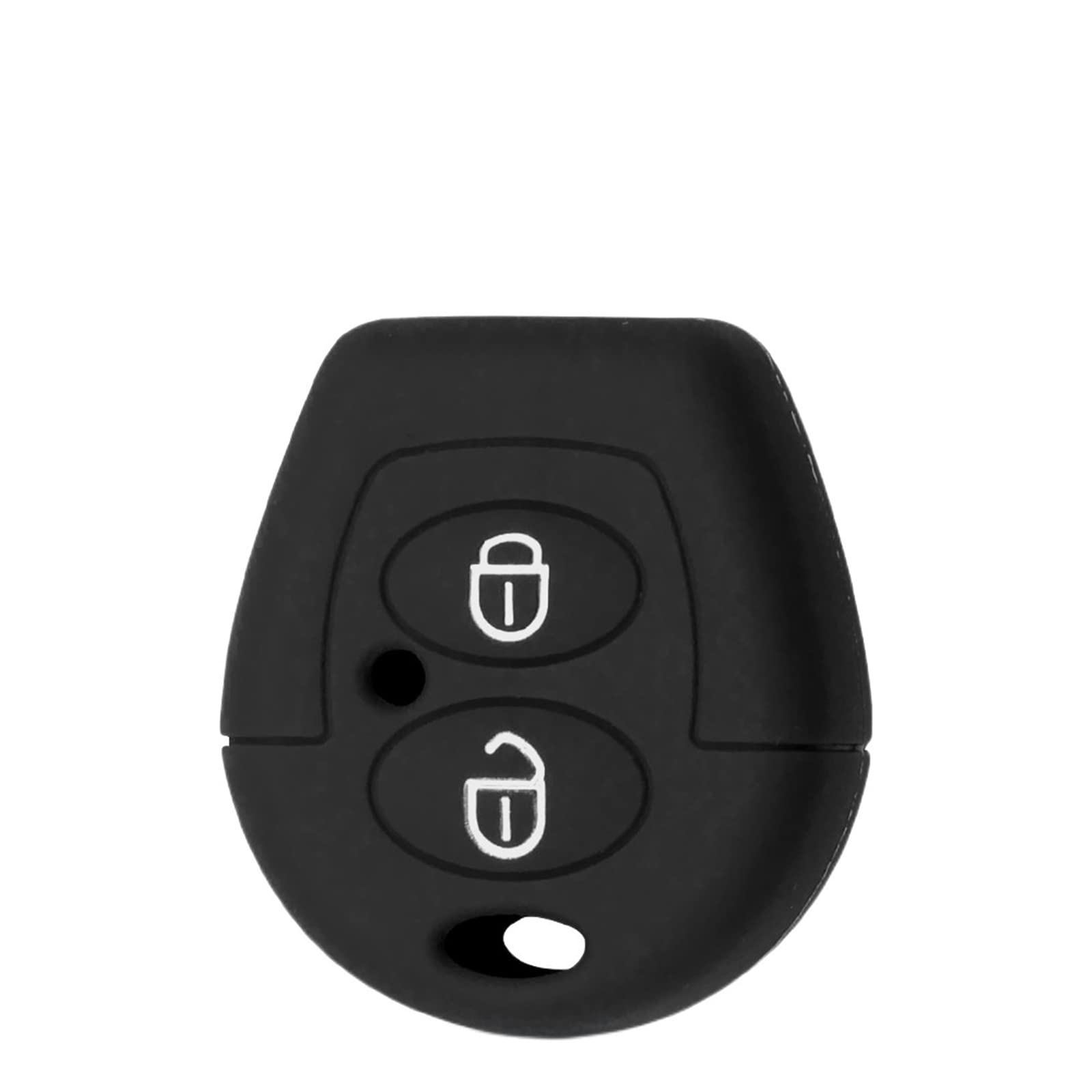 OTMIK Silikon Auto Schlüssel Abdeckung passend für VW Polo Golf Passat Bora Jetta Sharan Skoda Octavia Seat Leon Ibiza 2 Knöpfe Schlüsselhülle Zubehör (Schwarz) von OTMIK