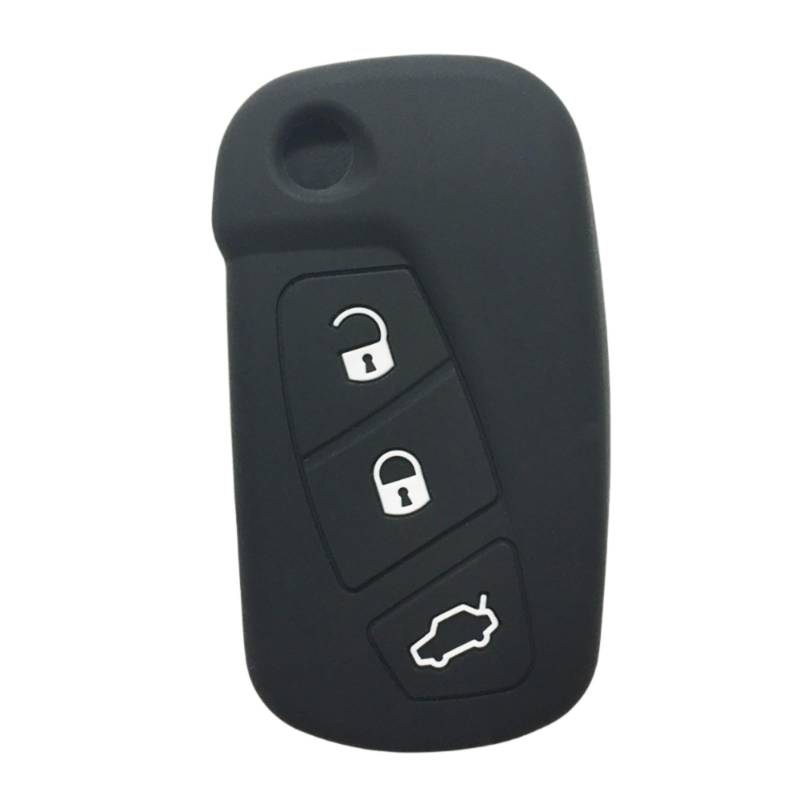 OTMIK Silikon-Autoschlüssel-Hülle für Ford KA MK2 Urban Street 3-Tasten-Fernbedienung (schwarz) von OTMIK