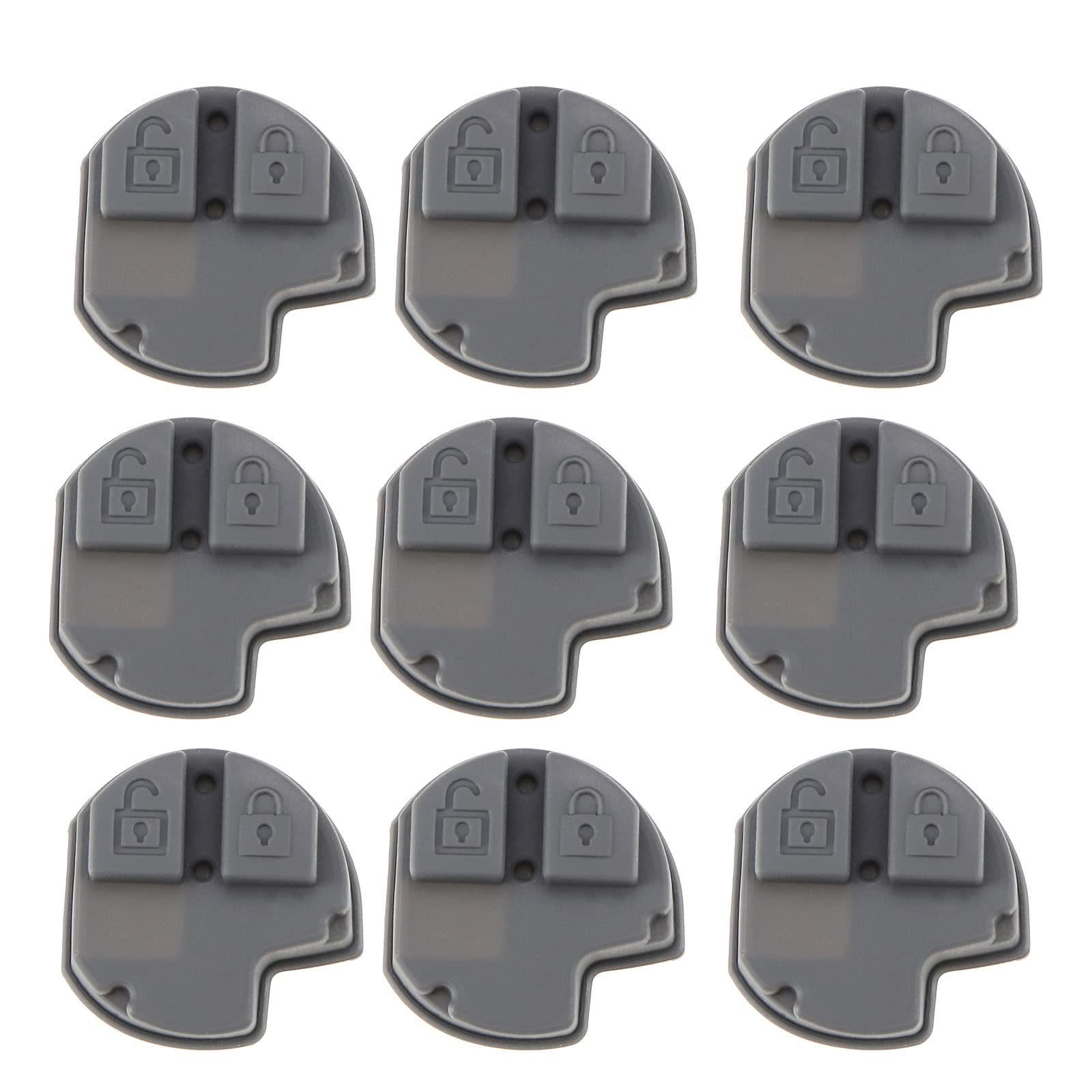 OTOTEC 2 x 2-Tasten-Autoschlüssel-Gummi-Pad, kompatibel mit Swift Vitara Jimny Alto Smart Funkschlüsselgehäuse, Ersatzschlüssel-Schutz von OTOTEC