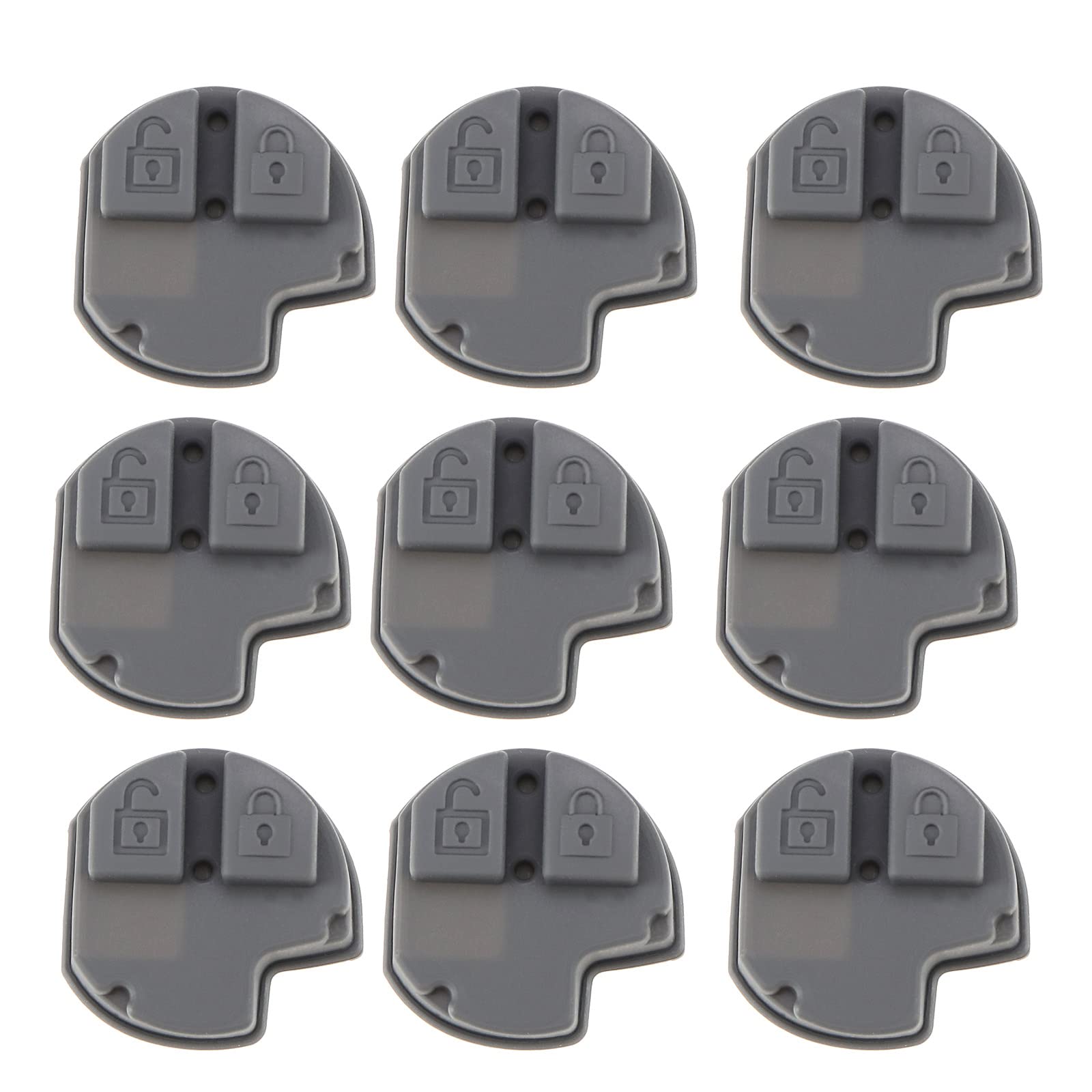 OTOTEC 2 x 2-Tasten-Autoschlüssel-Gummi-Pad, kompatibel mit Swift Vitara Jimny Alto Smart Funkschlüsselgehäuse, Ersatzschlüssel-Schutz OTOTEC 2 x 2-Tasten-Autoschlüssel-Gummi-Pad, kompatibel mit Swift Vitara Jimny Alto Smart Funkschlüsselgehäuse, Ersatzschlüssel-Schutz von OTOTEC
