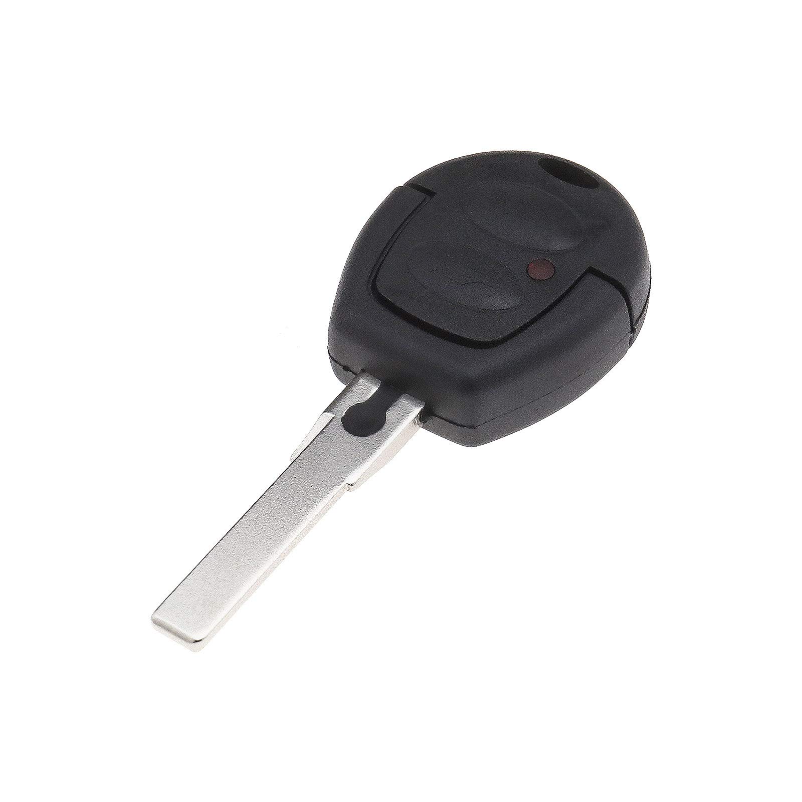 2 Tasten Schlüsselanhänger Gehäuse mit Klingschlüssel kompatibel mit Lupo Fox Sharan Arosa Cordoba Alhambra Leon Toledo II Ibiza II (ungeschnittene Klinge) von OTOTEC