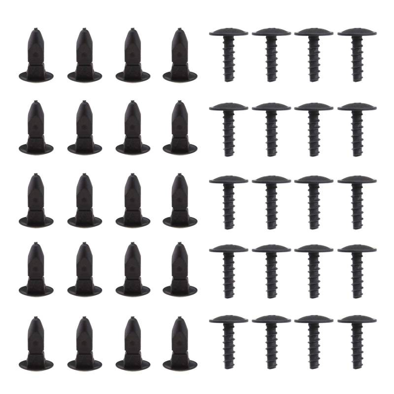 20 Stück Befestigungsclip Kits für Radkasten Verkleidung T25 Torx Kopf Befestigungsschrauben für N9077500 Einsatztüllen N90821401 von OTOTEC