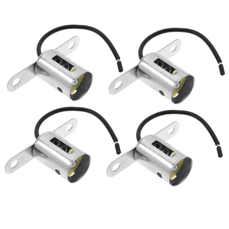 4 Stück 1156 BA15S Sockel Adapter Ersatz Lampenhalter Adapter 1156 Blinker Licht Kabelbaum Stecker für P 21W / R10W / R5W Gewinde von OTOTEC