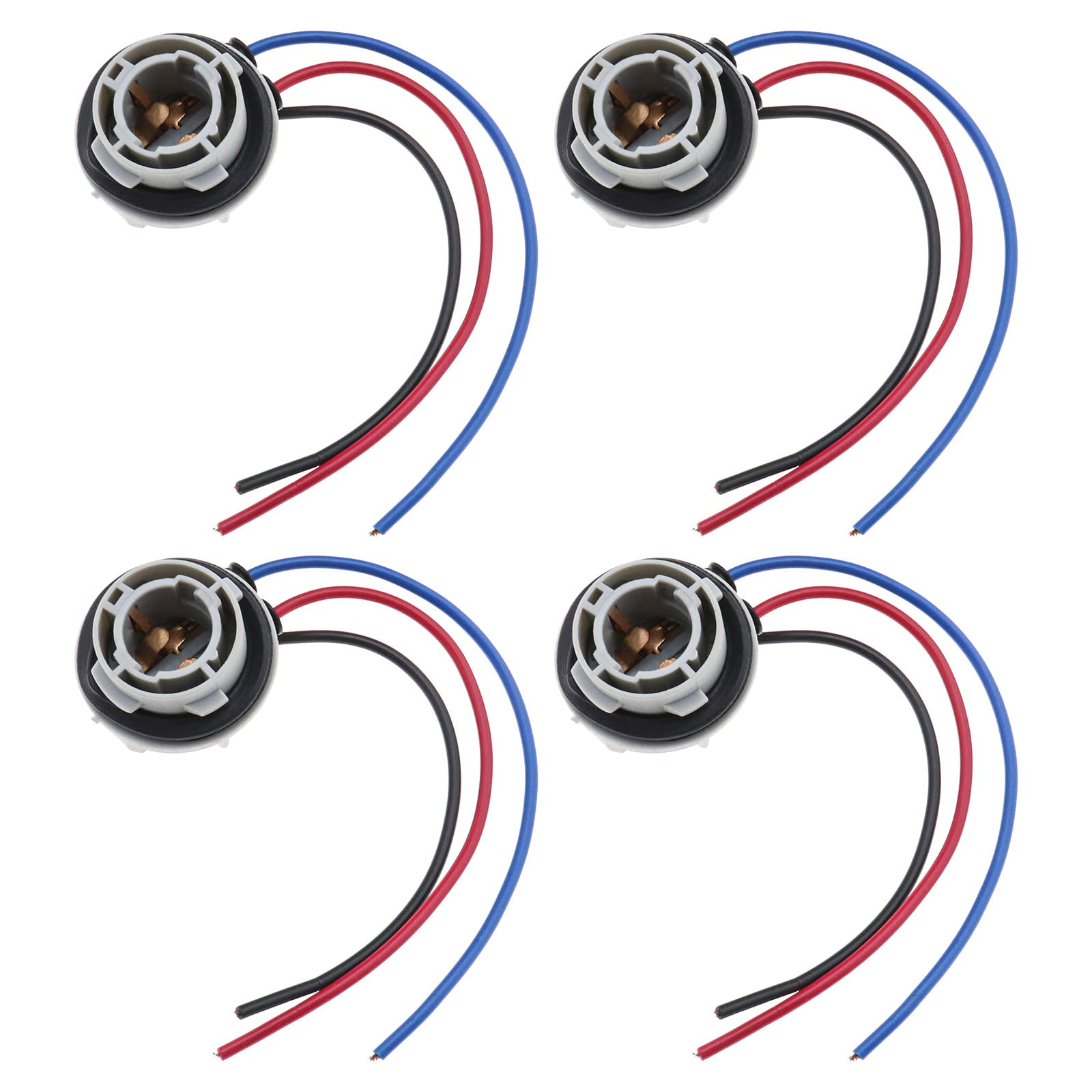 4 Stück 1157 Glühbirnensockel BAY15D Lampenfassung Adapter Sockel für Rücklicht Bremslicht Markierungslicht Tagfahrlicht Rückfahrlicht Glühbirnen von OTOTEC