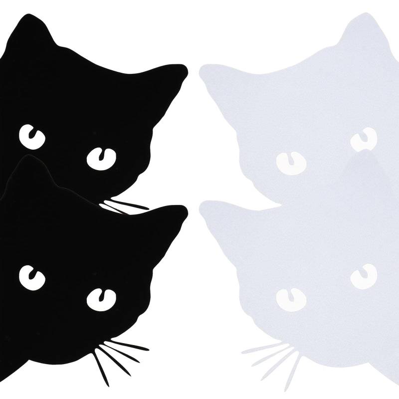 4 Stück Peeking Katze Auto Aufkleber Katze Auto Aufkleber Cartoon Katze Auto Aufkleber Lustige Auto Aufkleber Dekorative Auto Aufkleber Auto Dekorative Zubehör für Fenster Türen von OTOTEC