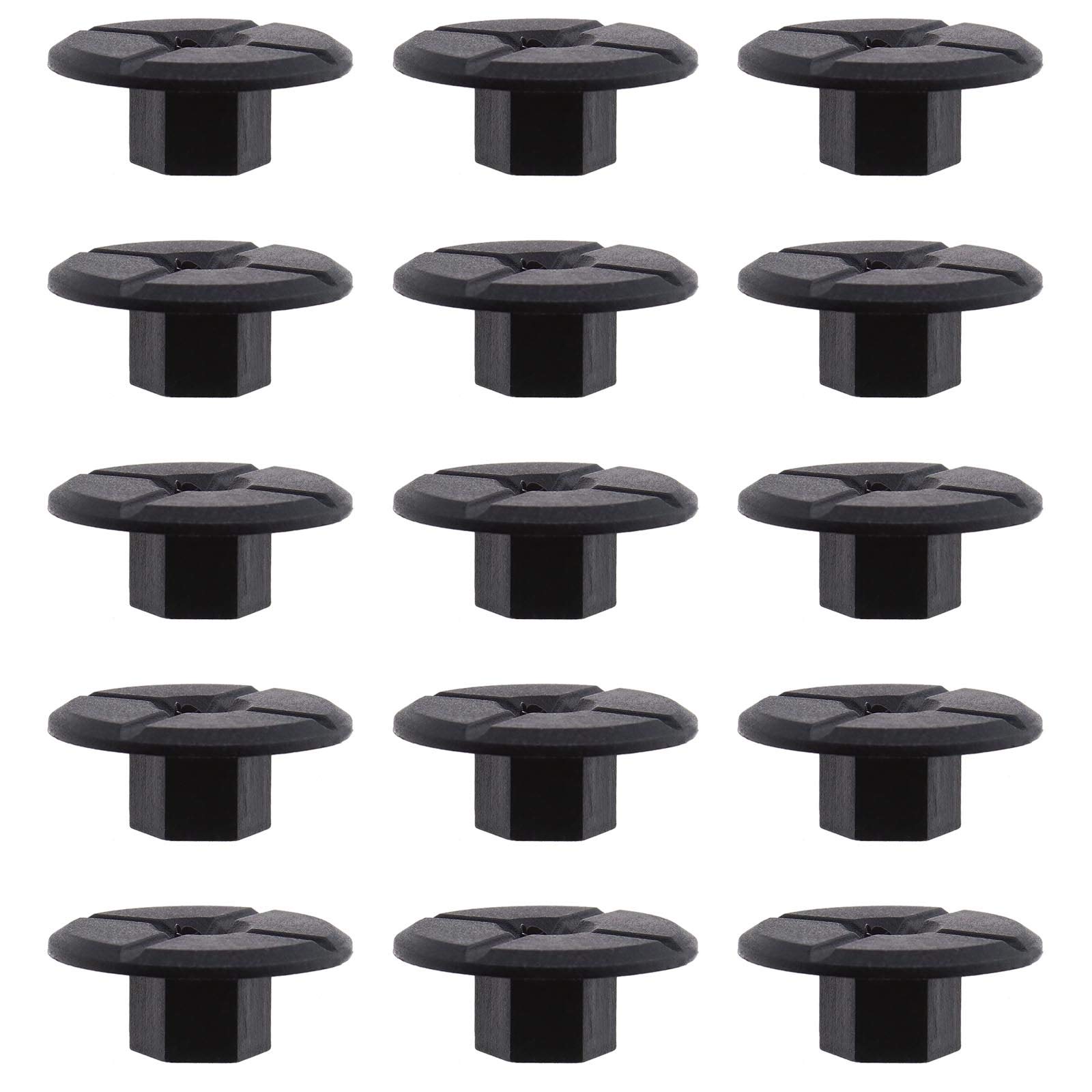 50 Stück 4 mm Gewindefreie Kunststoffmuttern schwarz für Radlaufverkleidung Verkleidung Spritzschutz Unterschale Stoßstange 2019900050 51711958025 von OTOTEC