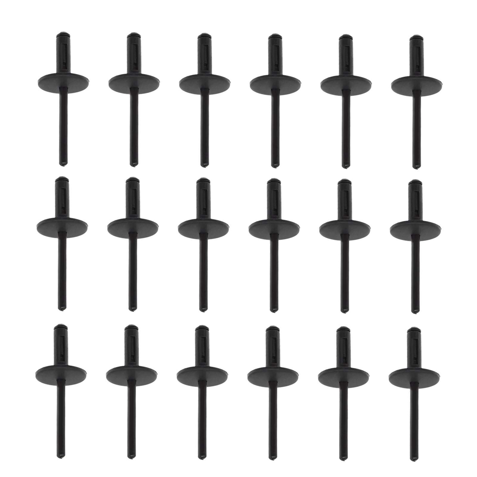 OTOTEC 50 Stück Blindnietbefestigungen für Fahrzeuge, Radlauf, Stoßstange, Kotflügel, Kunststoff, Zierleisten-Clips, Halterungen, passend für 6 mm Loch, 51717002953, Schwarz OTOTEC 50 Stück Blindnietbefestigungen für Fahrzeuge, Radlauf, Stoßstange, Kotflügel, Kunststoff, Zierleisten-Clips, Halterungen, passend für 6 mm Loch, 51717002953, Schwarz von OTOTEC
