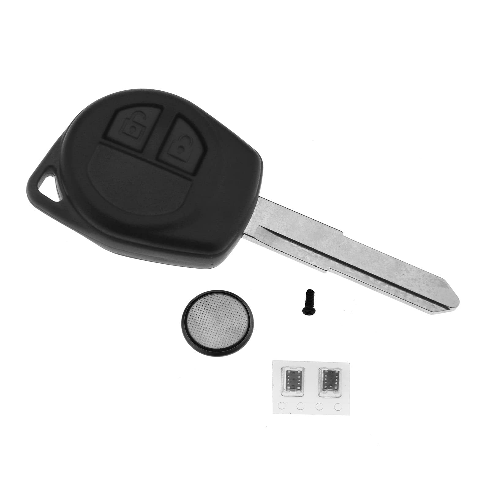 Fernbedienung Schlüsselanhänger Gehäuse Gehäuse 2 Tasten Kompatibel mit Suzuki Kompatibel mit Opel Agila von OTOTEC
