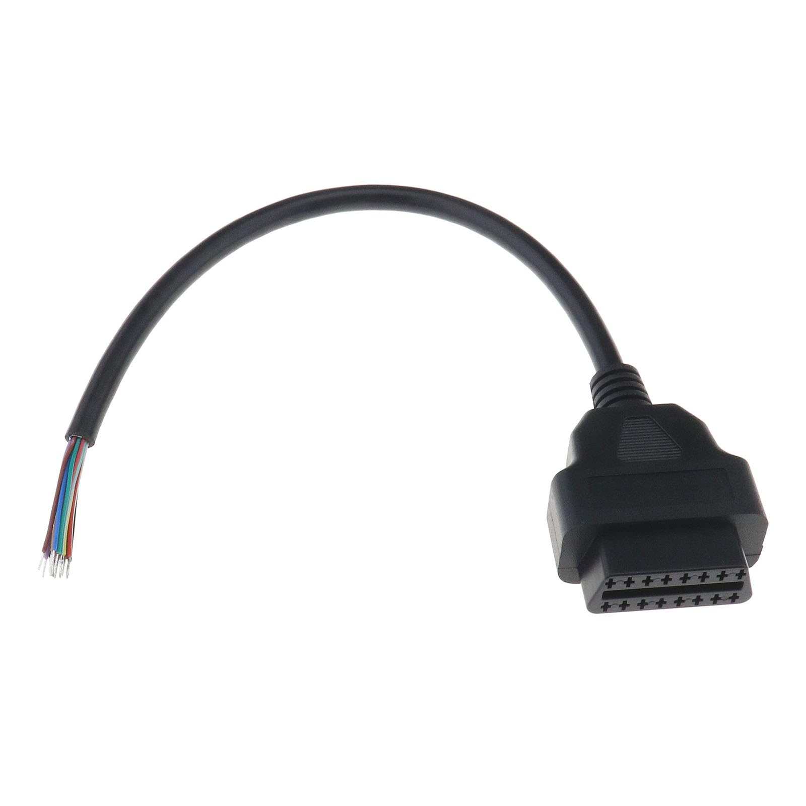 OTOTEC OBD2 Buchse 16 Pin zu Ende Offener Stecker Draht 16 Pin Stecker Runde Verlängerung Diagnosekabel Zubehör für Anschluss Datenübertragung 30 cm von OTOTEC