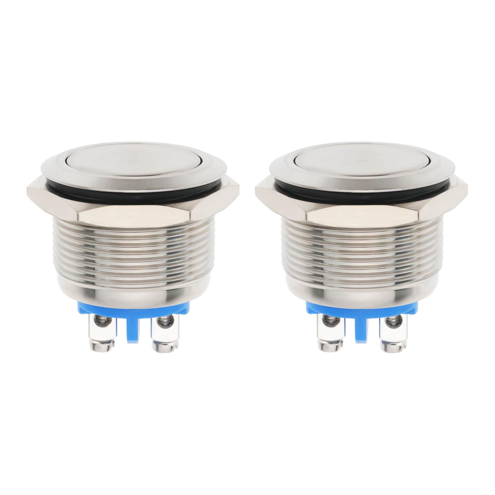 OTOTEC 2 STK. 22 Mm Momentandrucktaster Startschalter aus Edelstahl DC 5 A 250 V AC Gewindetiefe 13 Mm für Autos Motorräder Boote Momentankontaktschalter OTOTEC 2 STK. 22 Mm Momentandrucktaster Startschalter aus Edelstahl DC 5 A 250 V AC Gewindetiefe 13 Mm für Autos Motorräder Boote Momentankontaktschalter von OTOTEC