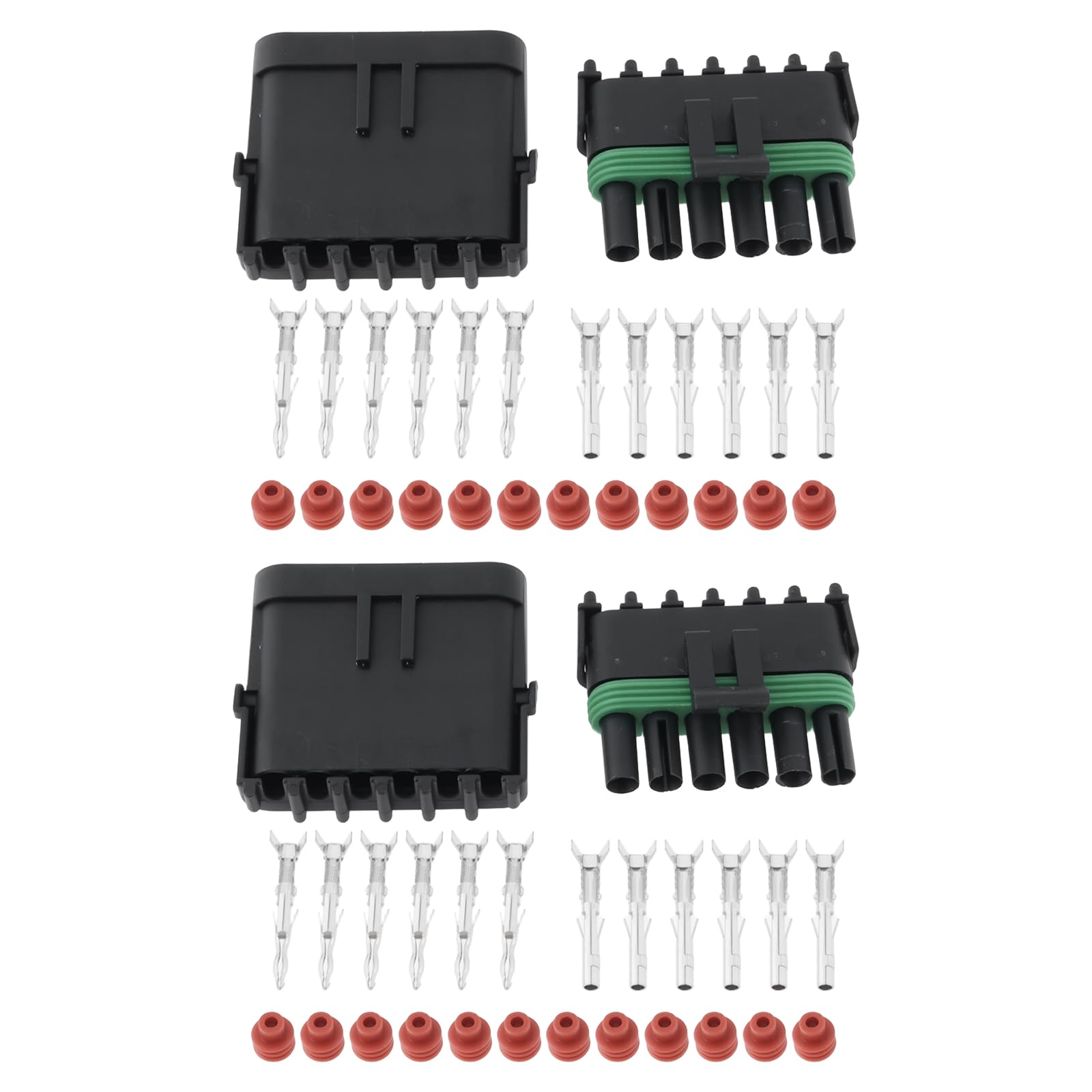 OTOTEC 2 Sätze 6-poliger Wasserdichter Stecker-Buchsen-Steckverbindersatz für Autos 14–16 AWG für Elektrische Steckverbinder Im Auto OTOTEC 2 Sätze 6-poliger Wasserdichter Stecker-Buchsen-Steckverbindersatz für Autos 14–16 AWG für Elektrische Steckverbinder Im Auto von OTOTEC