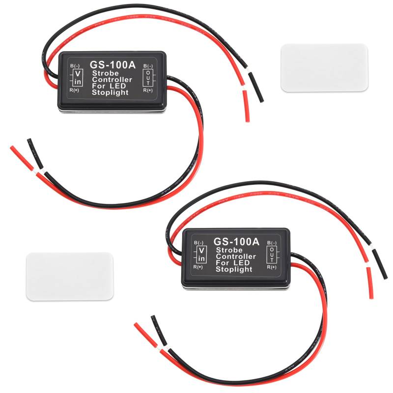 2 Stück 12V 24V Blinkendes Blitz Blink Controller Blinkmodul für LED Bremslicht Rücklicht Bremslicht Kraftfahrzeuge Autos Motorräder Elektrofahrräder von OTOTEC
