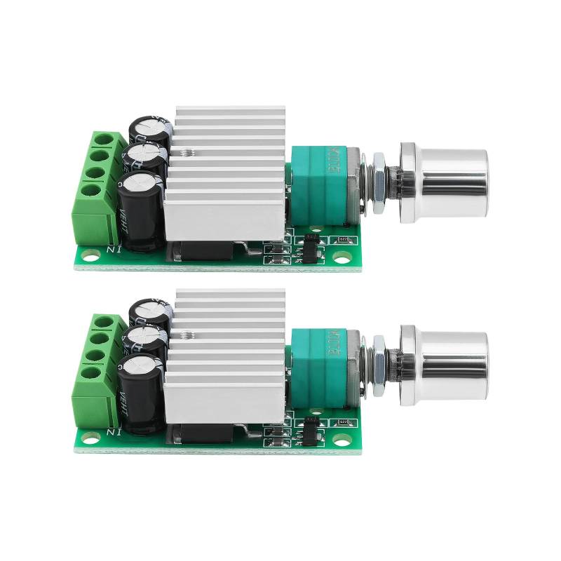 OTOTEC 2 Stück PWM-DC-Motordrehzahlregler 12 V-24 V 10 A Lüftermotor-Dimmer-Drehzahlregler 50 X 32 X 16 Mm Zur Lüftermotor-Drehzahlregelung LED-Lichtsteuerung von OTOTEC