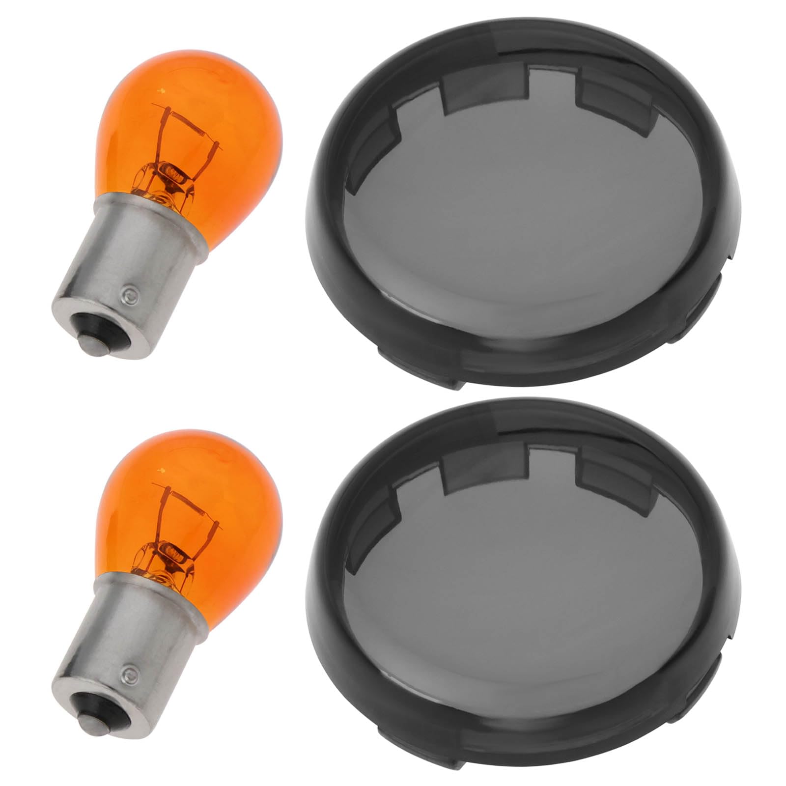 OTOTEC 2 Stück Set mit Getönten Blinkergläsern für Motorräder mit Bernsteinfarbenen Bullet-Birnen Kompatibel mit Harley-Davidson 00-22 Und Kompatibel mit Harley-Sportster XL883 1200 X48 OTOTEC 2 Stück Set mit Getönten Blinkergläsern für Motorräder mit Bernsteinfarbenen Bullet-Birnen Kompatibel mit Harley-Davidson 00-22 Und Kompatibel mit Harley-Sportster XL883 1200 X48 von OTOTEC