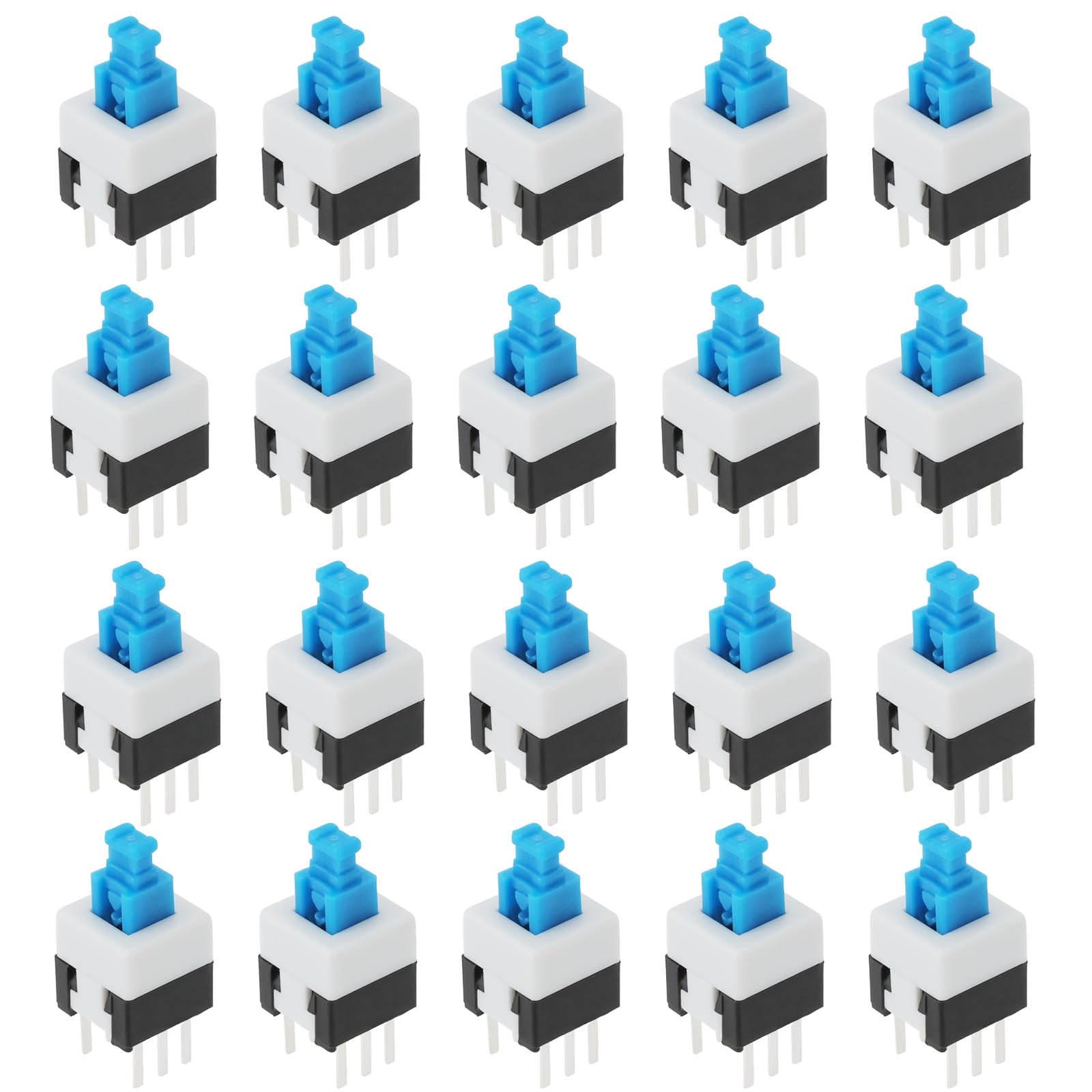 OTOTEC 20 Stück 7x7 Mm Taktiler Drucktastenschalter Selbstsperrender Taktiler Schalter 6-poliger Mikroschalter DPDT Mini-Drucktastenschalter Nennleistung 0,1 A/30 VDC OTOTEC 20 Stück 7x7 Mm Taktiler Drucktastenschalter Selbstsperrender Taktiler Schalter 6-poliger Mikroschalter DPDT Mini-Drucktastenschalter Nennleistung 0,1 A/30 VDC von OTOTEC