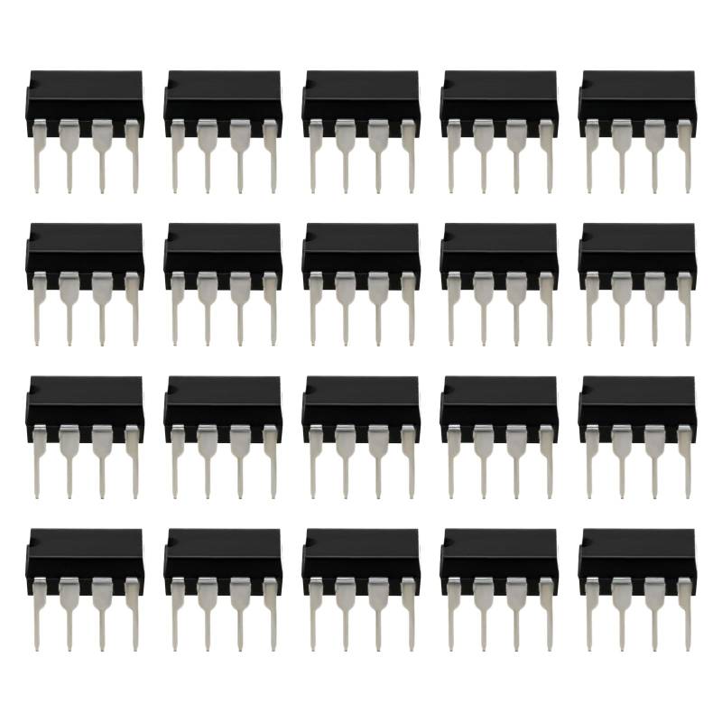 OTOTEC 20 Stück TL071CP Operationsverstärker Ersatz TL071 Operationsverstärker IC-Chip DIP-8 Rauscharmer JFET Eingangschip für die Audiosignalverarbeitung von OTOTEC