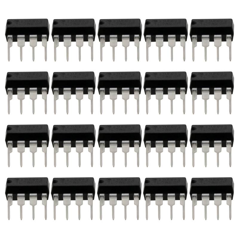 OTOTEC 20 Stück TL082CP Operationsverstärker Ersatz TL082 Operationsverstärker IC-Chip DIP-8 Rauscharmer JFET Eingangschip für die Audiosignalverarbeitung von OTOTEC