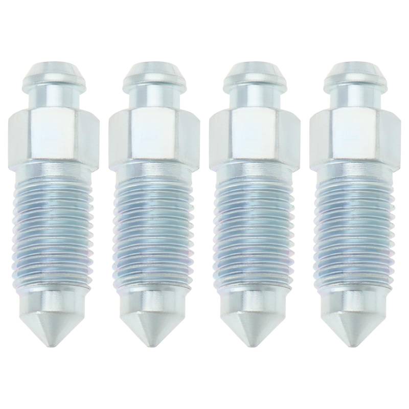 OTOTEC 4 Stück Q235 Stahl-Bremssattel-Entlüftungsschraube 3/8-24 Bremssattel-Entlüftungsschraube Nippel Kompatibel mit Harley-Davidson 502660 Silber von OTOTEC