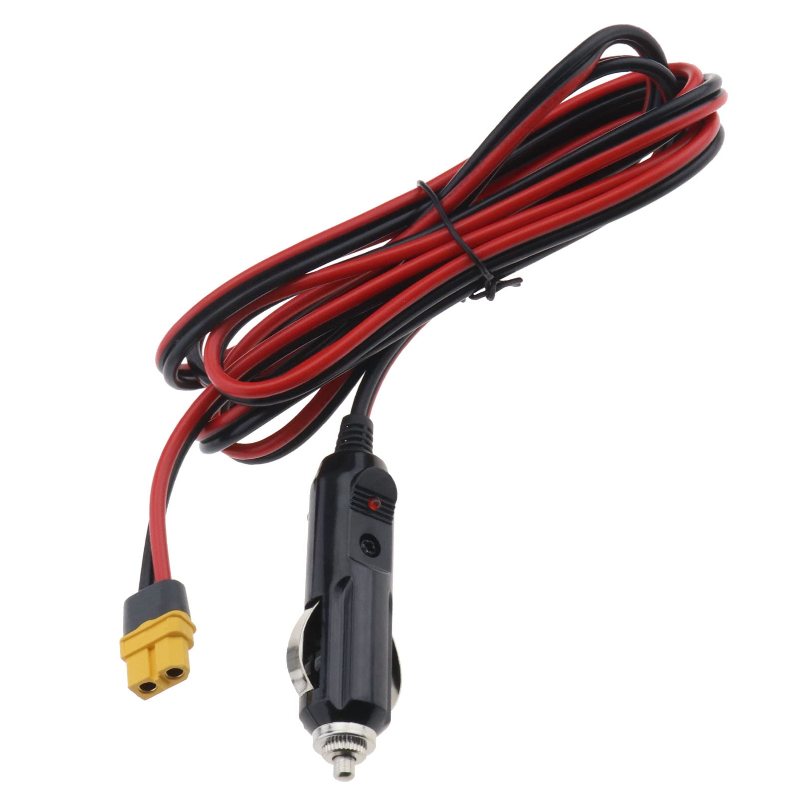 Zigarettenanzünder auf XT60 Kabel 6,5ft 2m Auto Zigarettenanzünder Stecker auf XT60 Buchse Kabel Plug and Play Zigarettenanzünder Verlängerungskabel 18AWG von OTOTEC