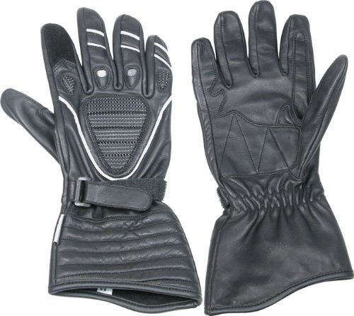 Ototop Motorrad Handschuhe Leder, Schwarz, Größe XL von OTOTOP
