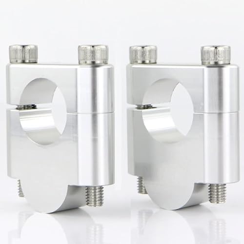 Motorrad Lenkererhöhungs klemme Kompatibel Mit Aprilia Für Dorsoduro 900 2017 2018 2019 2020 2021 2022 2023 2024 1 1/8 Zoll 28 Mm Motorrad-Lenker-Riser-Halterung, Lenker-Riser, Modifizierte Teile(Silv von OTOZUM
