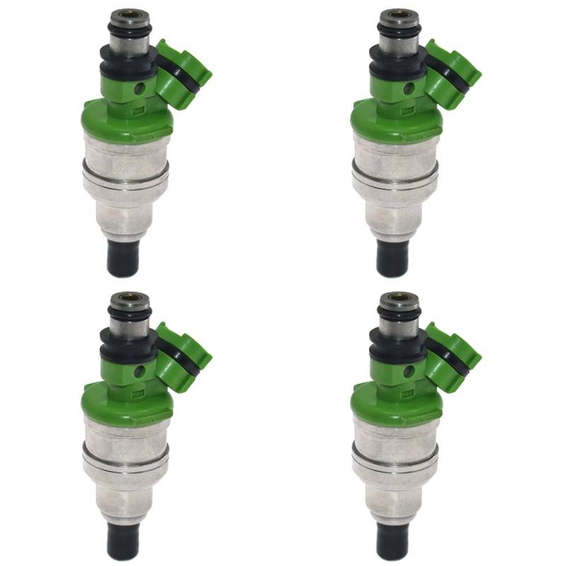 OTOZUM Auto Einspritzdüse Kompatibel Mit Toyota Für Corolla 1.6L I4 1988 1989 23250-16100 4 STÜCKE Auto-Einspritzventil Einspritzdüsen Autozubehör von OTOZUM