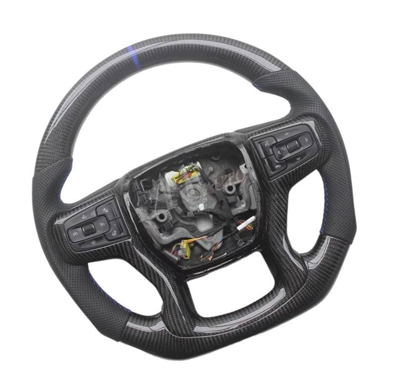 OTOZUM Kompatibel Mit Chevrolet Für Blazer 2019 2020 2021 2022, Carbonfaser-Autorennen-Sportlenkrad, Innenersatz-Autoteile Lenkräder Auto(No Heating) von OTOZUM