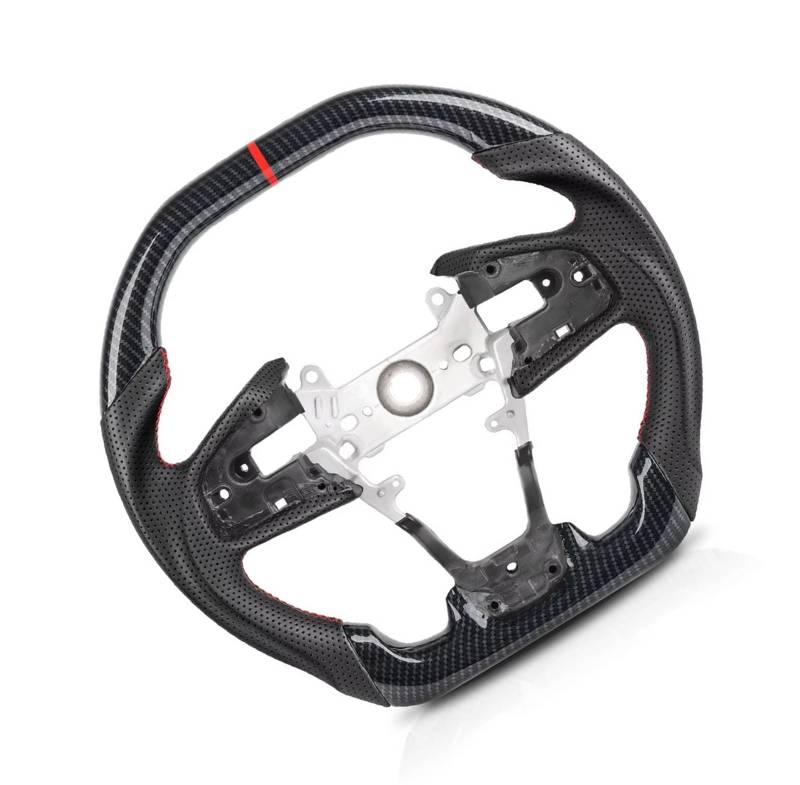 OTOZUM Kompatibel Mit Civic Gen 10th Für Type R FK8 2016 2017 2018 2019 2020 Carbonfaser-Autorennen-Sportlenkrad-Modifikationsteile Lenkräder Auto von OTOZUM