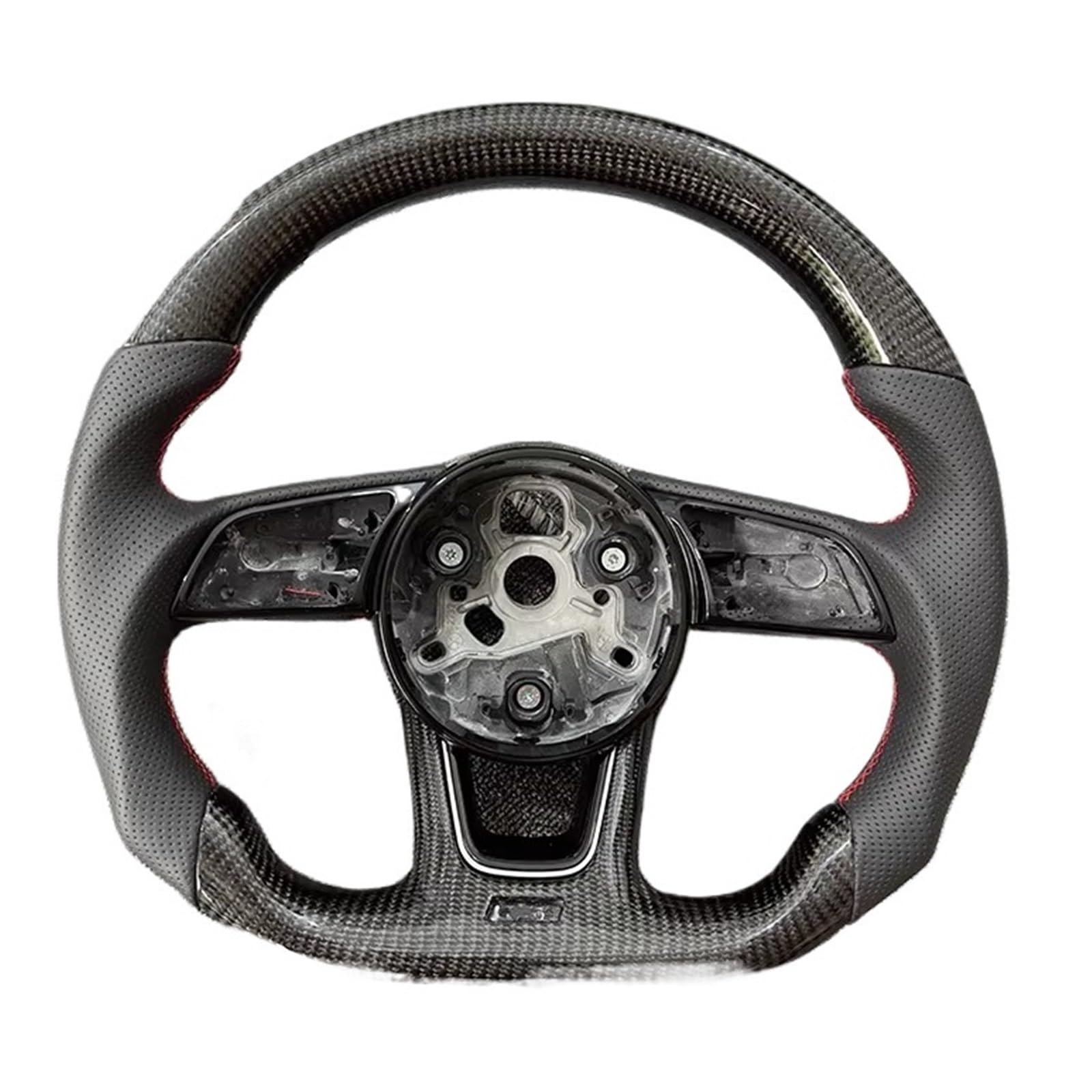 OTOZUM Kompatibel Mit Für RS3 RS4 RS5 A3 A4 A5 S3 S4 S5 2017 2018 2019 2020 2021 Autosportlenkräder Innenmodifikation Autoteile Lenkräder Auto(RS Logo with Hole) von OTOZUM