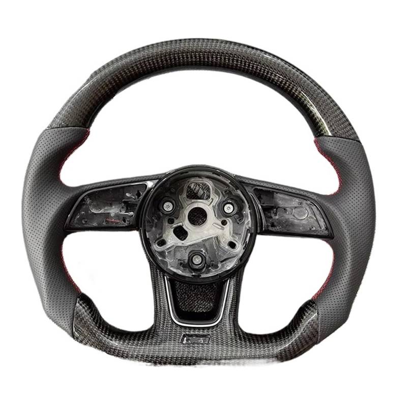 OTOZUM Kompatibel Mit Für RS3 RS4 RS5 A3 A4 A5 S3 S4 S5 2017 2018 2019 2020 2021 Autosportlenkräder Innenmodifikation Autoteile Lenkräder Auto(RS Logo with Hole) von OTOZUM
