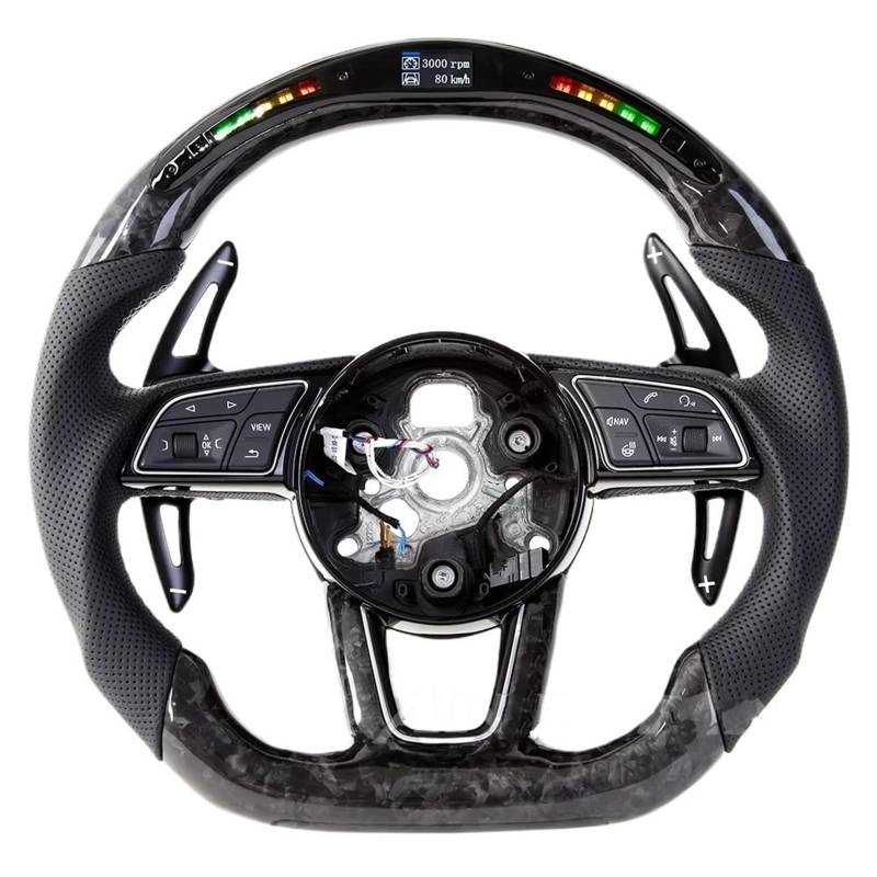 OTOZUM Kompatibel Mit Für RS3 RS4 RS5 S3 S4 S5 A3 A4 A5 A6 A7 B7 B8 C7 C8 2017 2018 2019 2020 Carbonfaser-Lenkrad-Autozubehör Lenkräder Auto(Style 6) von OTOZUM