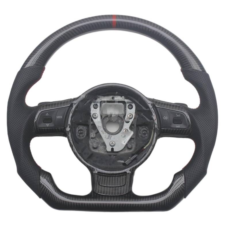 OTOZUM Kompatibel Mit Für TT MK2 2006 2007 2008 2009 2010 2011 2012 2013 2014 Für TTS R8 Ersatz-Carbonfaser-Lenkrad-Autoteile Lenkräder Auto(with Paddles A) von OTOZUM