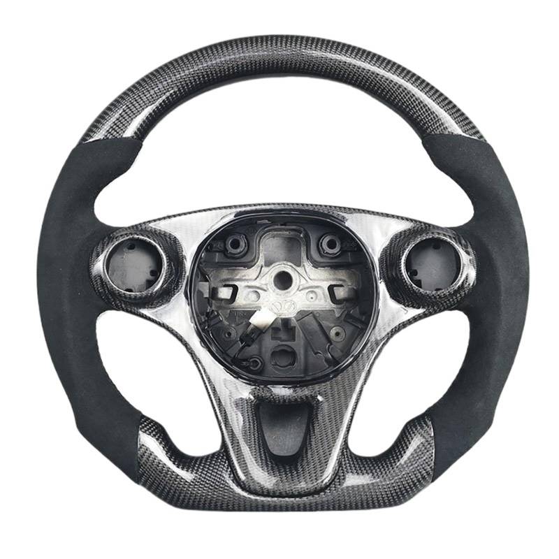OTOZUM Kompatibel Mit Smart Für Forfour Für Fortwo 2019 2020 2016 2017 2018 Cuatomized Carbon Fiber Sport Lenkrad Innenteile Lenkräder Auto(Style 2) von OTOZUM