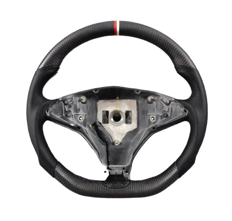 OTOZUM Kompatibel Mit Tesla Für Model S Für Model X 2017 2018 2019 2020 2021 Carbonfaser-Lenkrad Ohne Heizung, Anpassbares Autozubehör Lenkräder Auto(Style 2) von OTOZUM