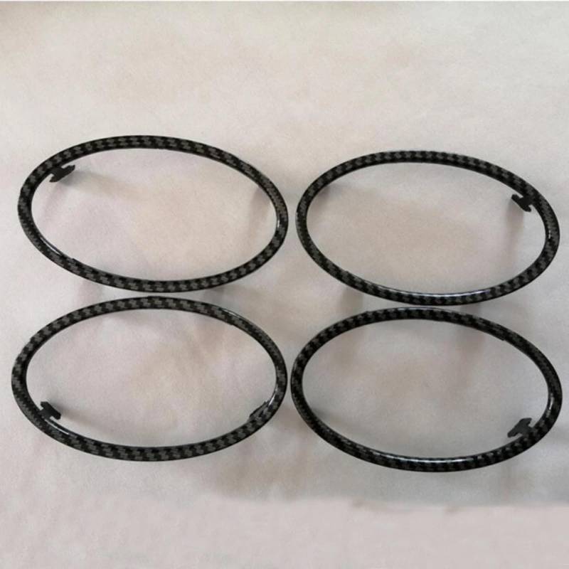 OTOZUM Lüftungsdüse Abdeckung Kompatibel Mit Ford Für Focus 2 MK2 2005-2012 2013 2014 2015 2016 Auto-Innenauslass-Dekorationsrahmen Auto-Klimaanlage-Entlüftungsverkleidungsaufkleber(Carbon Fiber) von OTOZUM