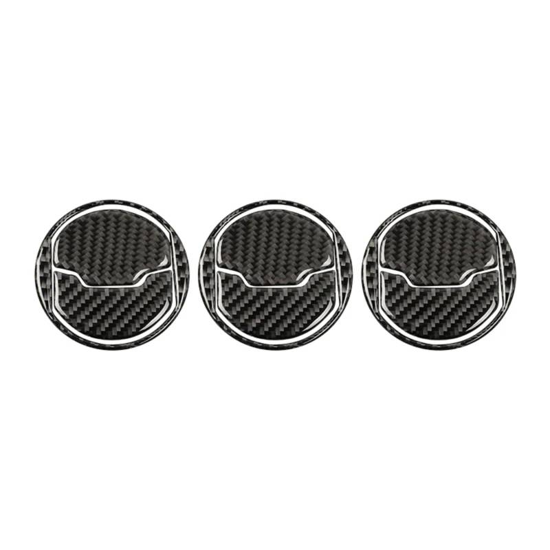 OTOZUM Lüftungsdüse Abdeckung Kompatibel Mit Ford Für Mustang GT 2015 2016 2017 2018 2019 2020 2021. Auto-Carbonfaser-Zentralarmaturenbrett, Klimaanlage, Auslassöffnung, Dekorationsabdeckung(Black) von OTOZUM