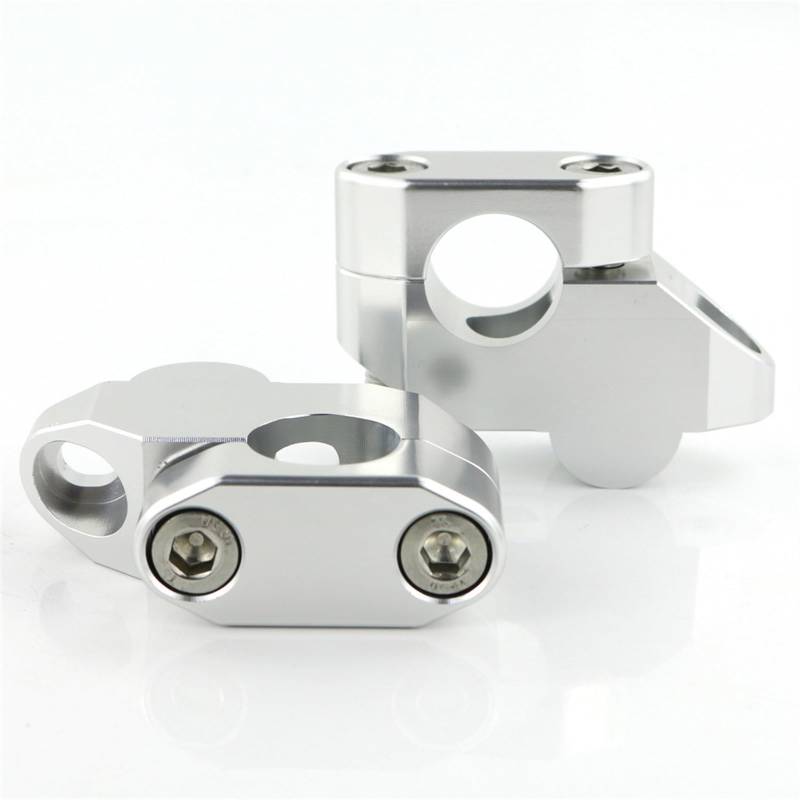 OTOZUM Motorrad Lenkererhöhungs klemme Kompatibel Mit Yamaha Für WR450F 2003 2004 2005 Motorrad-Lenkererhöhung, Klemmmontage, Riser-Adapter, Lenkergriffklemme(Silver) von OTOZUM