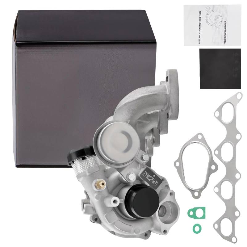 OTOZUM Turbolader Kompatibel Mit VW Für Polo-5 1.4 TSI 180 PS CAVE 2010 Für Scirocco 1.4 TSI 160 PS BWK 2008 Turbolader K03-0162 53039880150 03C145701BX von OTOZUM