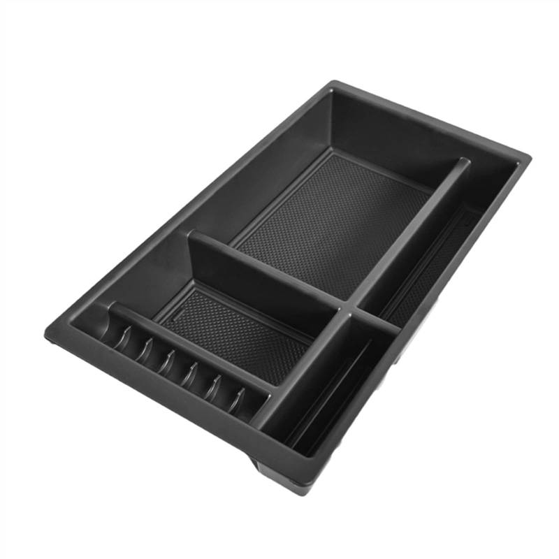 OTOZUM Zentrale Aufbewahrungsbox Car Center Console Tray Organizer Box Zubehör, Kompatibel Mit Chevy Für Silverado 2014 20015 2016 2017 2018 Armlehne Organizer Box(Black) von OTOZUM