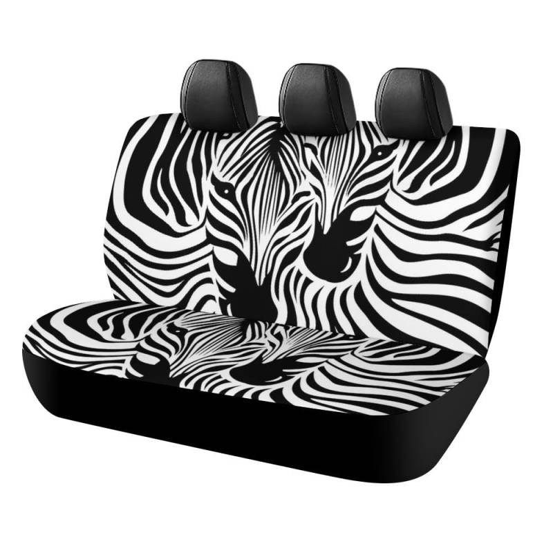OTRAHCSD Auto Rücksitzbezug Abstraktes Tier Zebra Autositzbezug Universal Sitzbezüge Set für die meisten Autos LKW SUV von OTRAHCSD