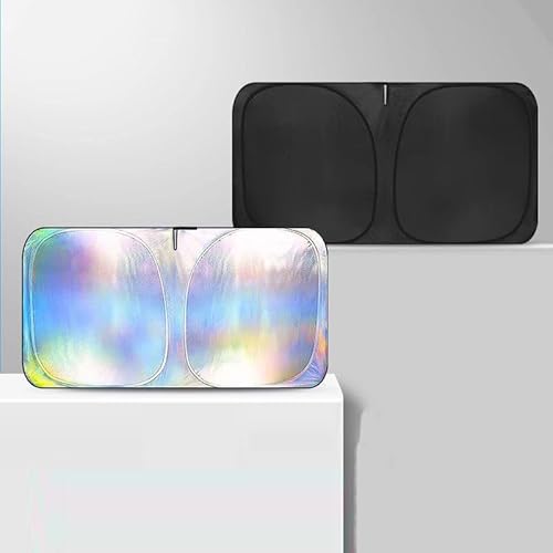 OTTSAN Sonnenschutz Auto Frontscheibe für Honda N-Box, Windschutzscheibe Sonnenschutz UV-Schutz Sonnenblende Klappbarer Autofenster-Abdeckung,140 * 80cm von OTTSAN
