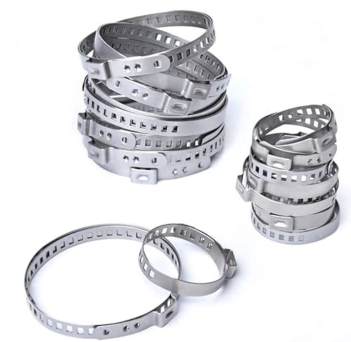 OTUAYAUTO Achsmanschette Schelle, 8 Stück groß, 8 Stück klein, 25 bis 125 mm Klemmschelle Ohrschelle von OTUAYAUTO