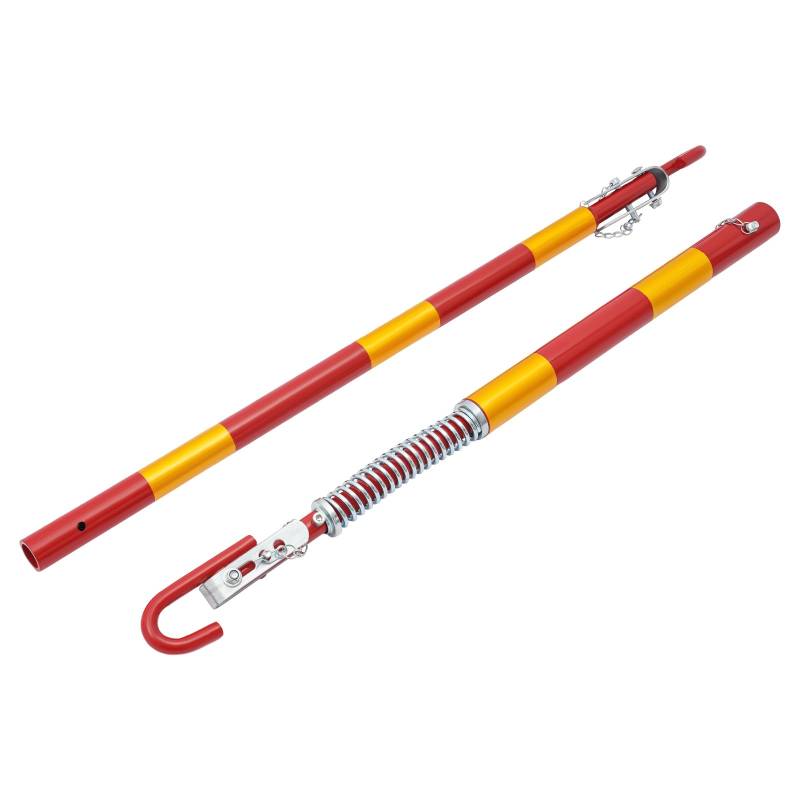 OUBUBY Auto Abschleppstange 1.8m Abschleppstange 5T Schleppstange mit Feder Dämpfung Zugkraft max. 5T Abschleppseil Pannenhilfe mit Maul Die Kupplung Kugelkopf Zugmaul Sicherheits Abschleppstange von OUBUBY