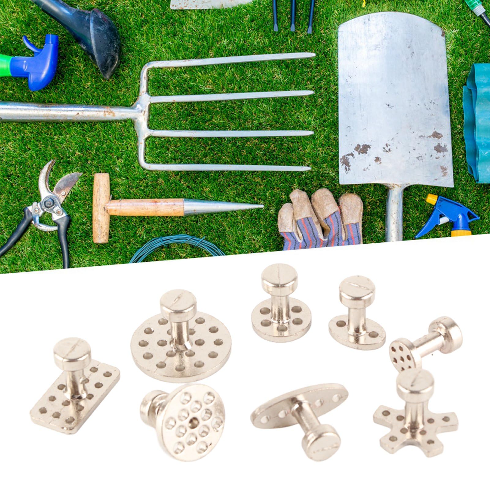 OUCRIY 8-teiliges Metallplatten-Dellenentfernungs-Abzieher-Heber-Reparatur-Werkzeug-Set, Garten-Reparaturzubehör OUCRIY 8-teiliges Metallplatten-Dellenentfernungs-Abzieher-Heber-Reparatur-Werkzeug-Set, Garten-Reparaturzubehör von OUCRIY
