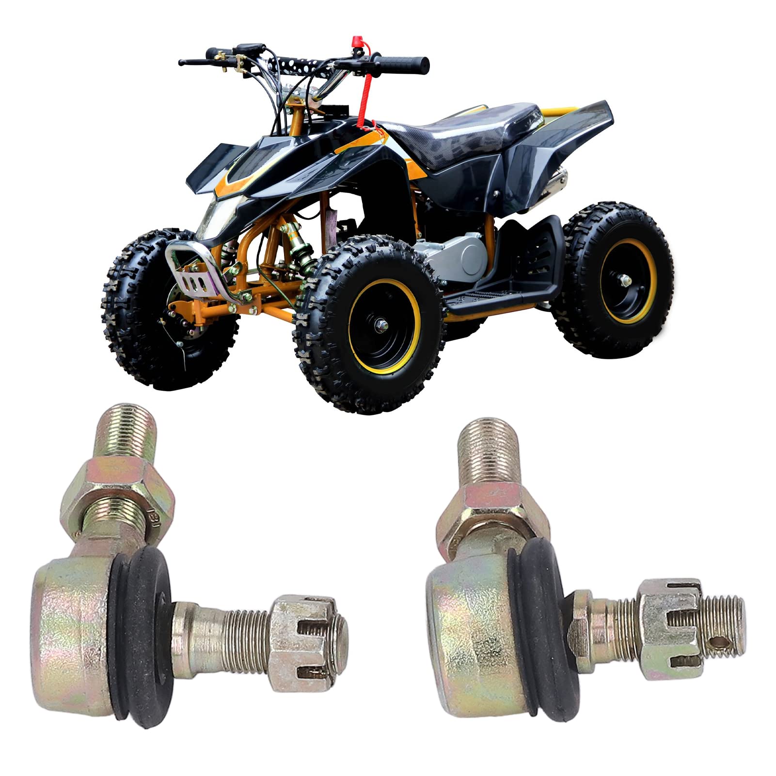 1 Paar M12 Kugelgelenk, Spurstangenkopf aus Stahllegierung Für 70 Cc 90 Cc 110 Cc 125 Cc 150 Cc 200 Cc 250 Cc ATV Quad 4 Wheeler 1 Paar M12 Kugelgelenk, Spurstangenkopf aus Stahllegierung Für 70 Cc 90 Cc 110 Cc 125 Cc 150 Cc 200 Cc 250 Cc ATV Quad 4 Wheeler von OUKENS